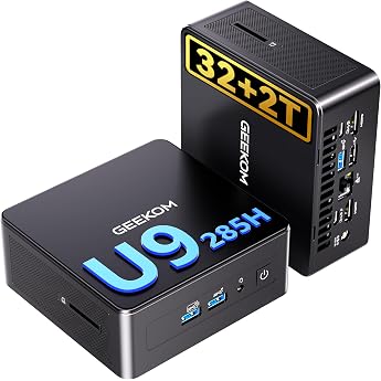 GEEKOM Mini PC IT15, Intel Core Ultra 9 285H, 32GB DDR5 &amp; 2TB SSD | bis 128GB RAM &amp; 8TB Speicher, 99 TOPS KI-Leistung, Wi-Fi 