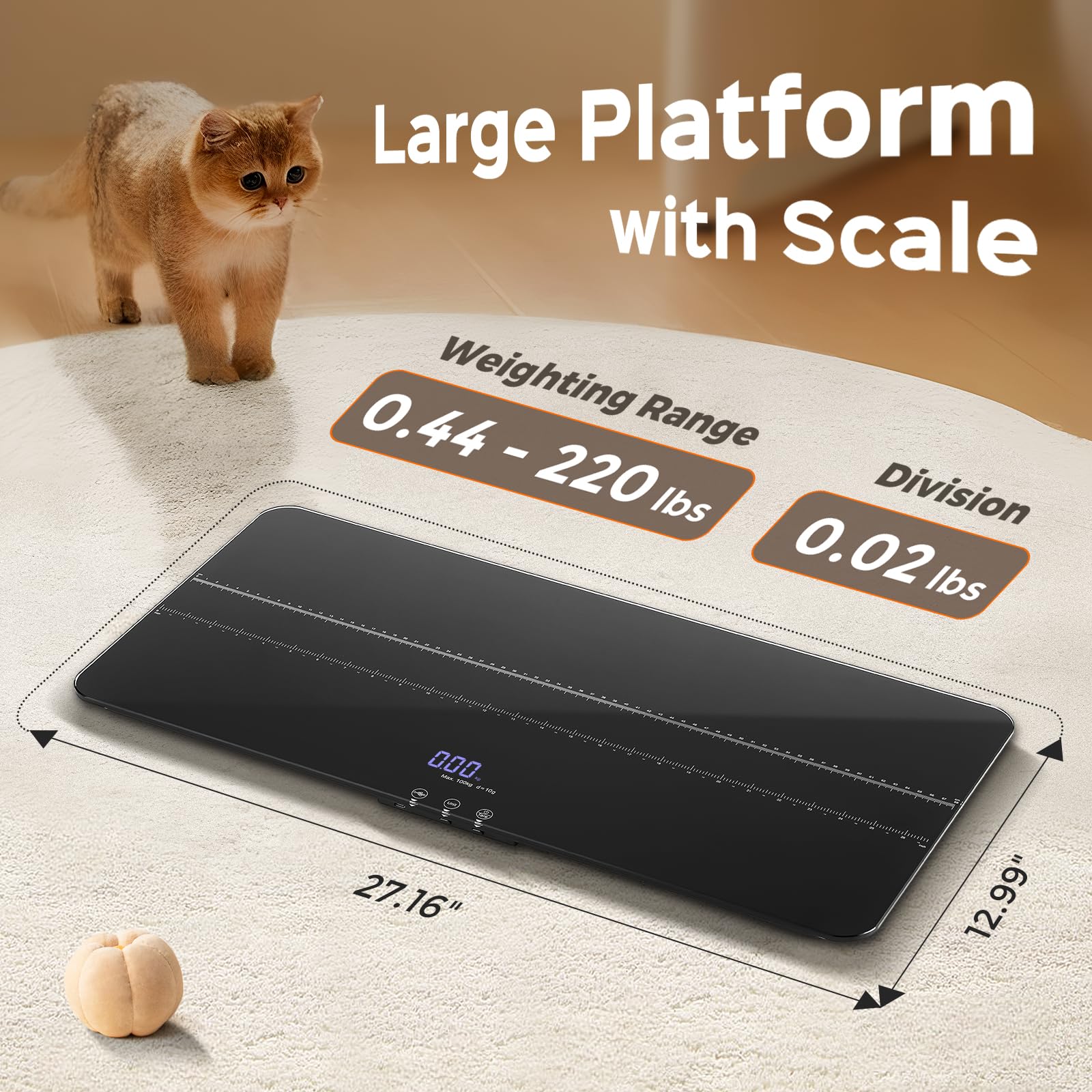 Dog Scale Snapklik.com : Bonvoisin Pet Scale 220lb X 0.02lb, Dog Scale For Medium ...