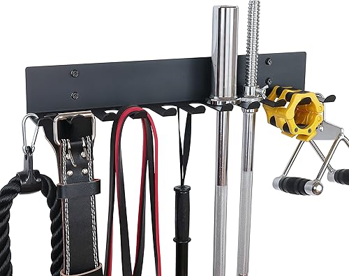 Estante de almacenamiento para gimnasio en casa, extra largo de 23 pies, organizador de pesas de 11 puntas, estante de almacenamiento para