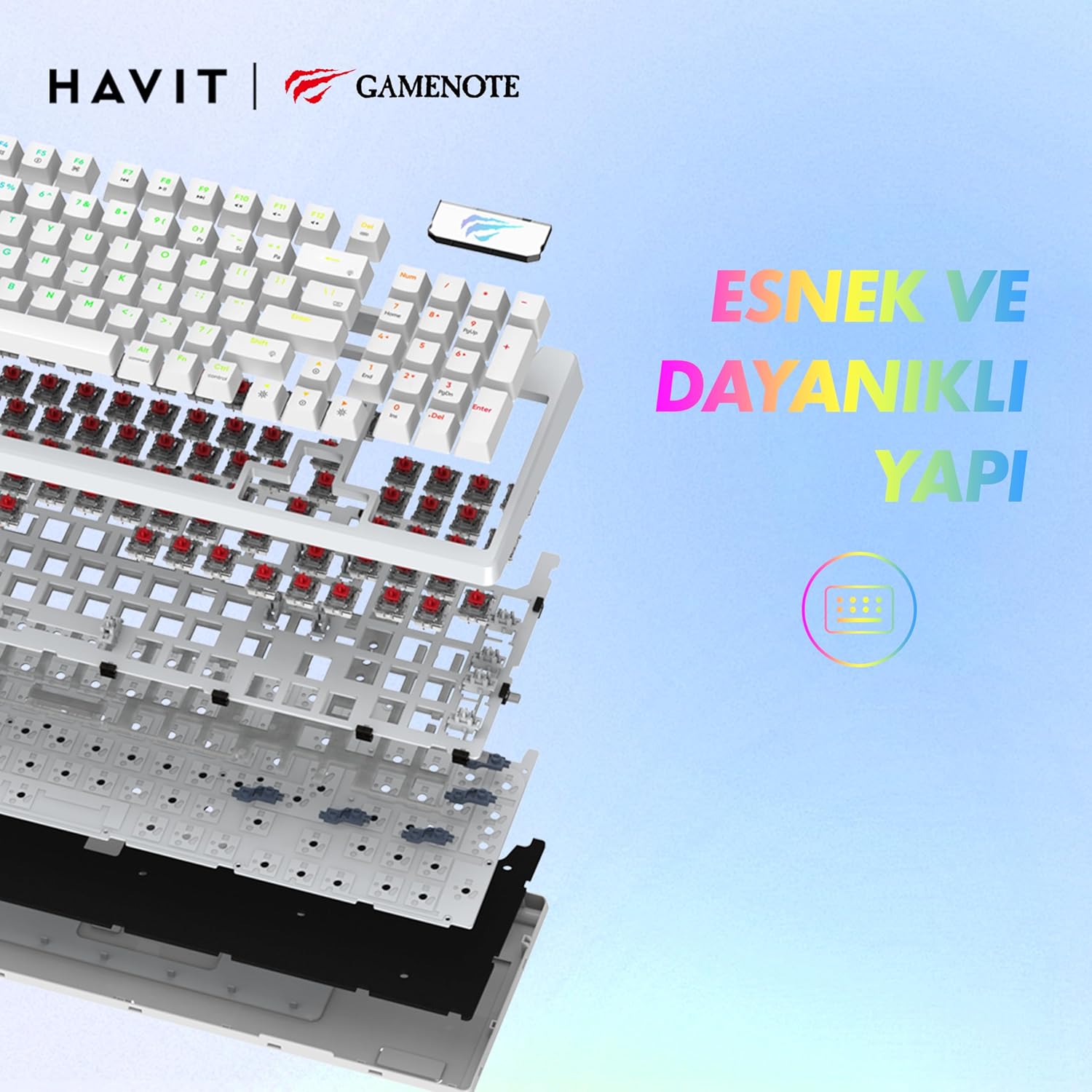 Havit Gamenote KB885L Gasket Structure