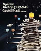 Vista 3 de ROKR 3D Wooden Puzzles for Adults-Orrery Solar System Model Kit-Crafts for Adults Teens-Gift for Father's Day