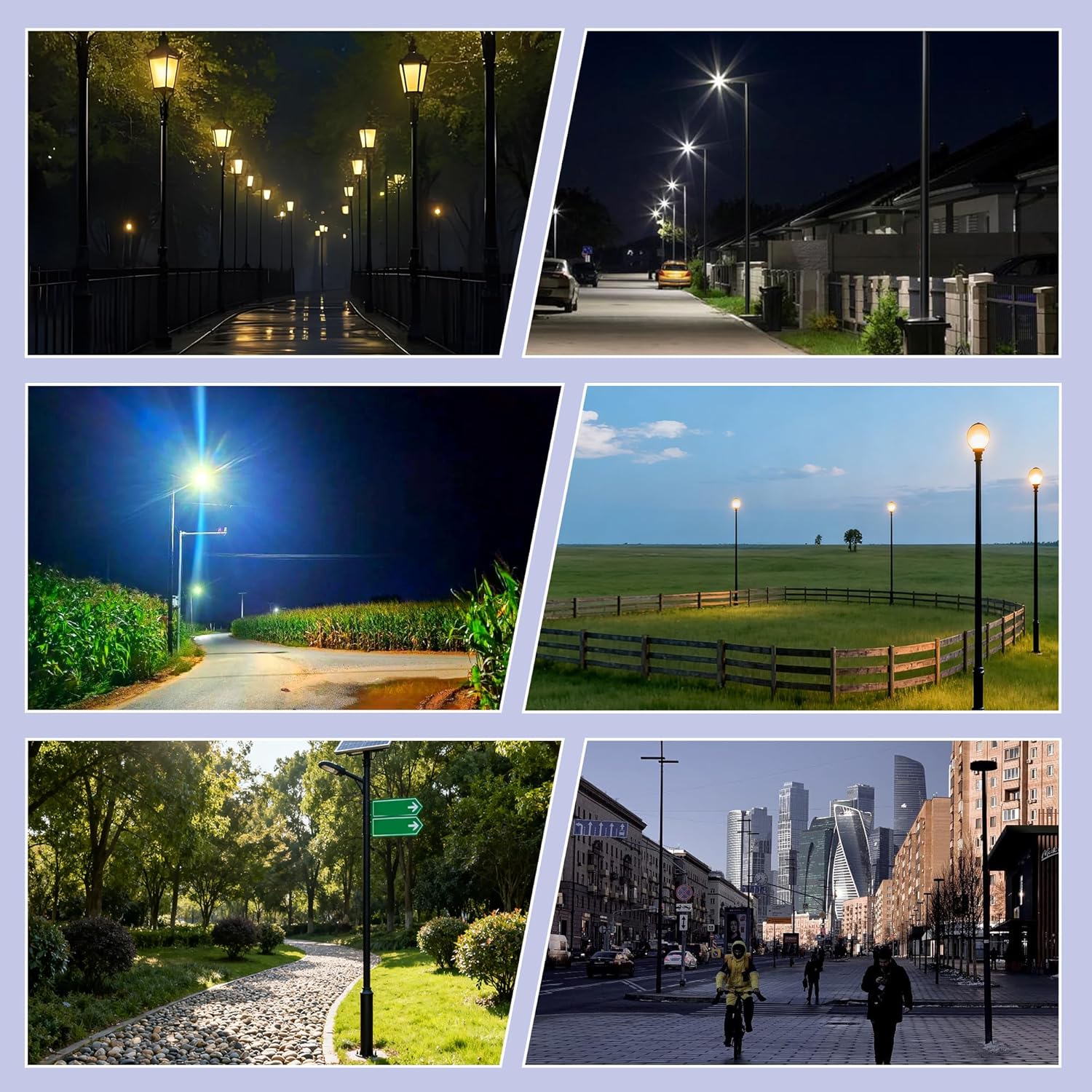 13Ft Street Light Pole, Outdoor Solar Street Lamp Posts with Adjustable Height, Galvanized Steel Spit Street Lamp Pole Post with 2 Installation Ways for Garden, Backyard, Parking Lot, Driveways