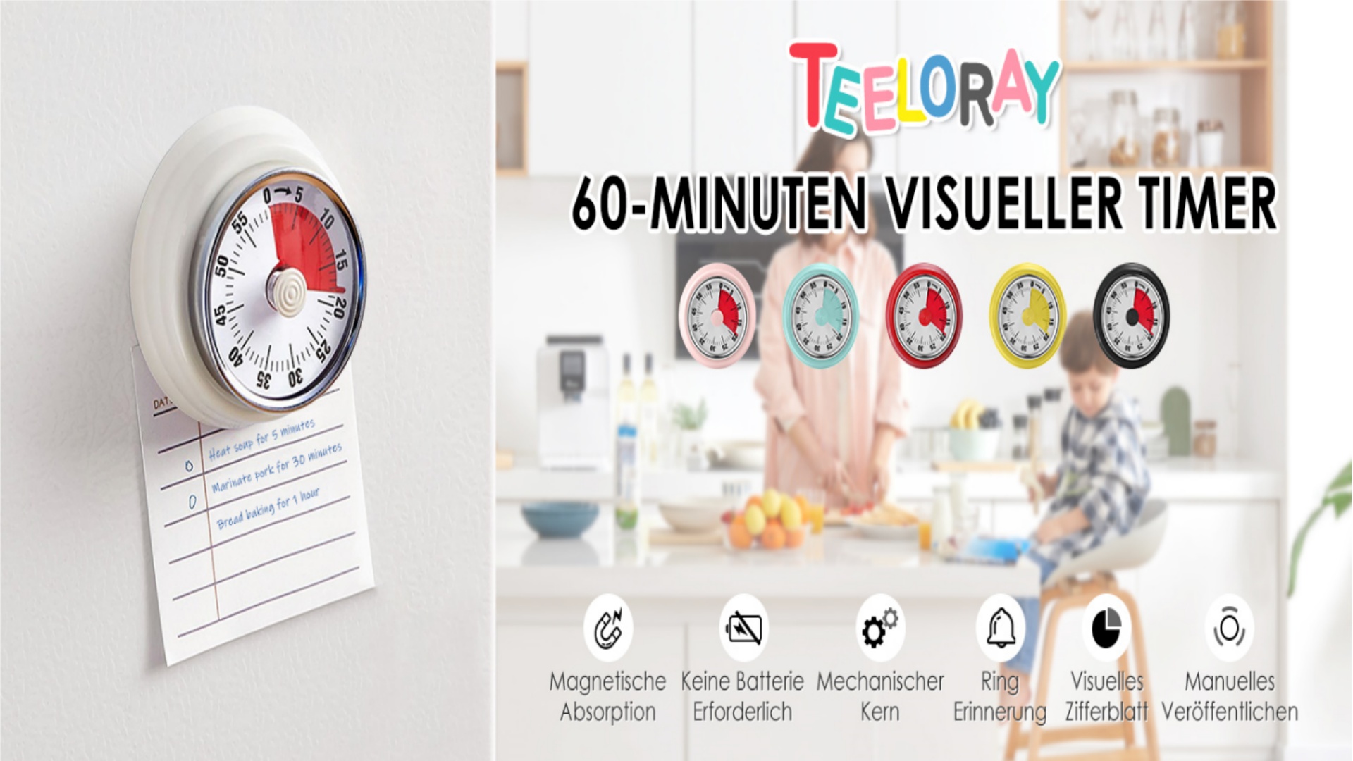Visueller Timer Für Kinder & Erwachsene – 60 Minuten Countdown Mit Laut/leise/stumm