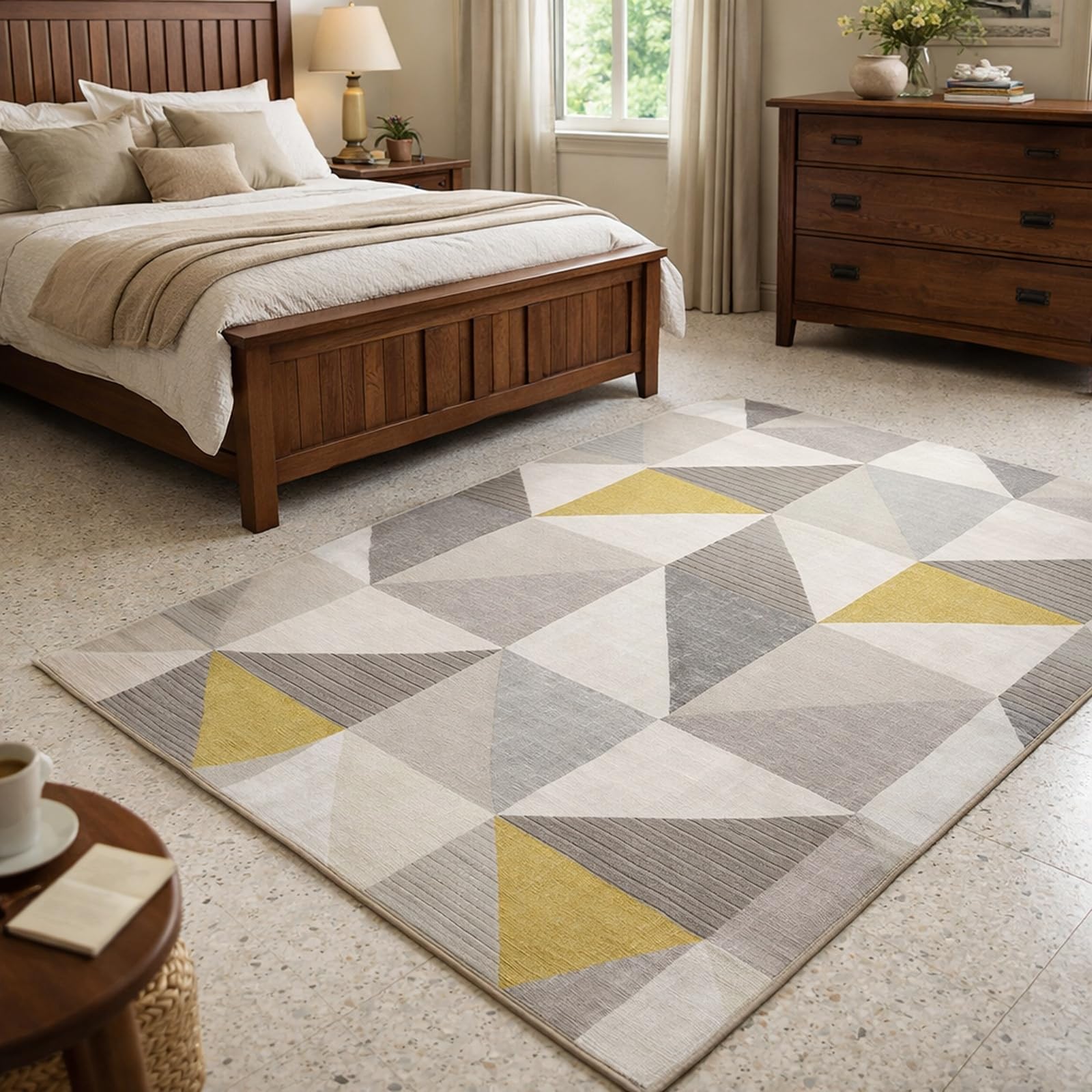 Tapis de salle de séjour moderne pour réchauffer une ambiance de chambre contemporaine