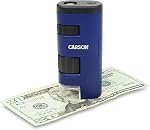 Carson Pocket Micro 20x-60x Magnification, LED Lit Lightweight Pocket Microscope STEM Toy - Educational Portable Microscope (MM-450)