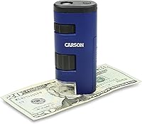 Vista 3 de Carson Micro Micro 20x-60x Microscopio de bolsillo LED Micro Microscopio de mano STEM juguete (MM-450)