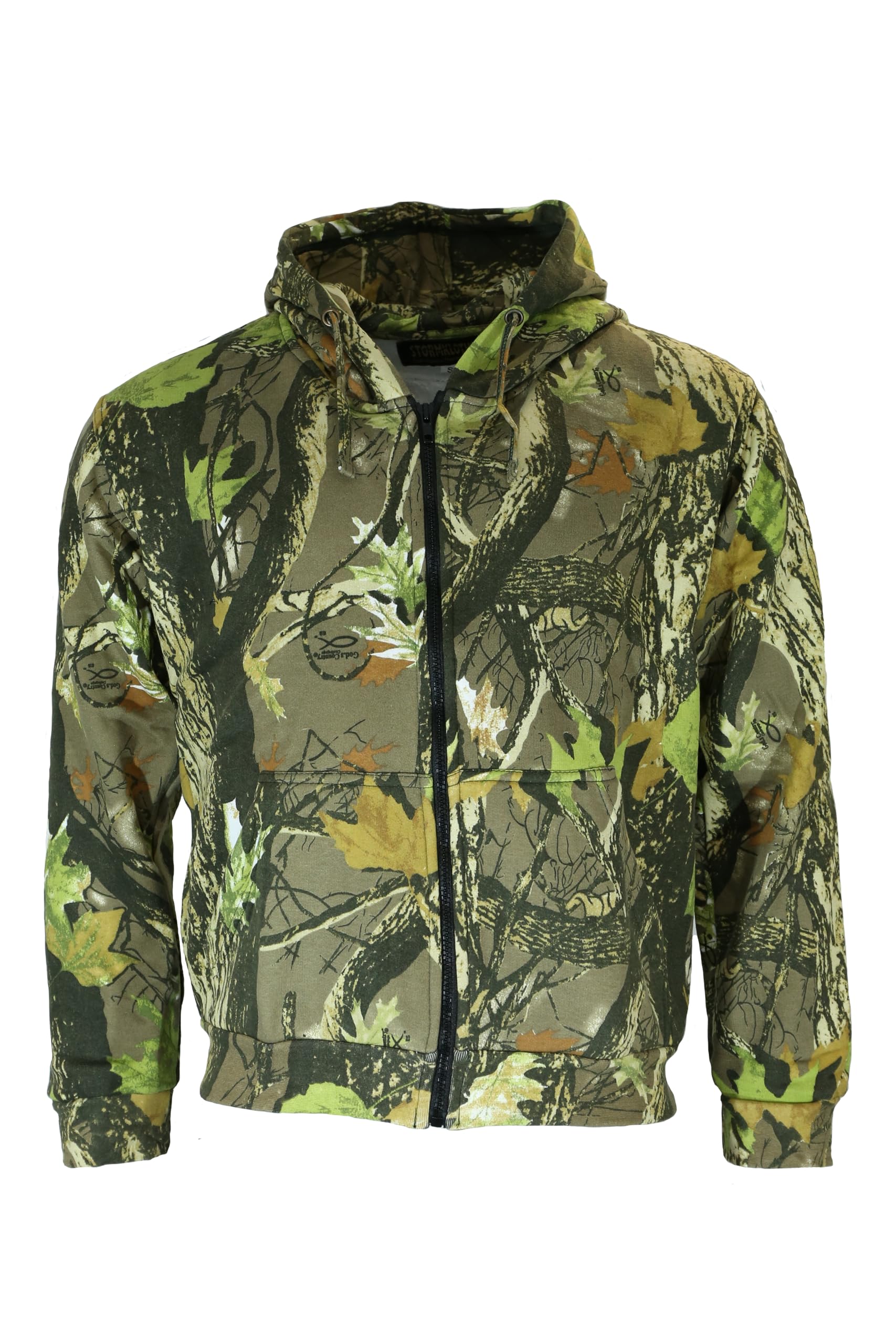 Dallaswear Camo Hoodie for Men – Full Zip Tactical Combat Camo Hooded Sweatshirt, DPM Woodland/Urban, Fleece Lined, Outdoor/Military Style