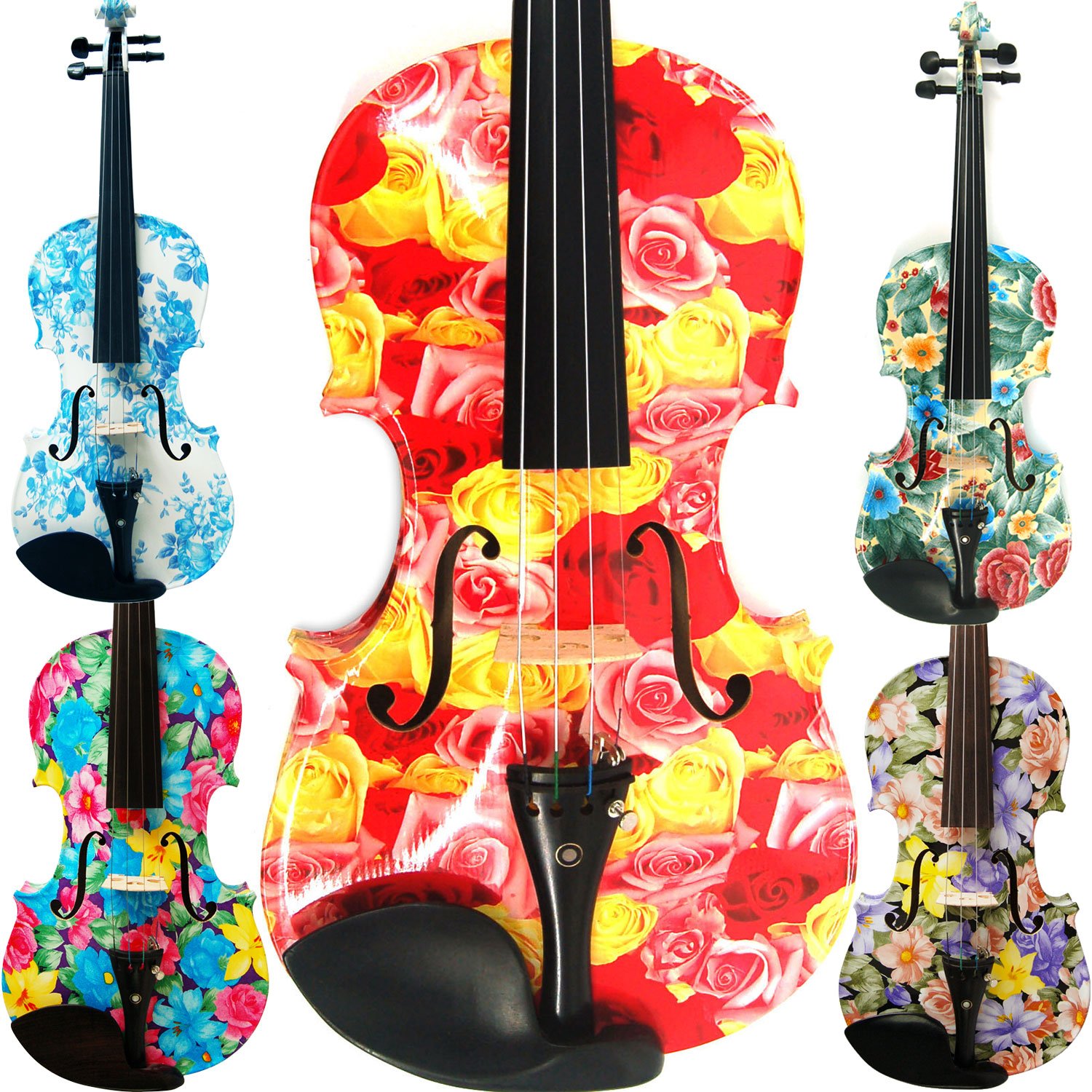 Aliyes Premium faite à la main pour violon acoustique 4 4 Taille complète kit en bois massif pour violon avec cas, ARC, colophane, Strings-kit XC-1003