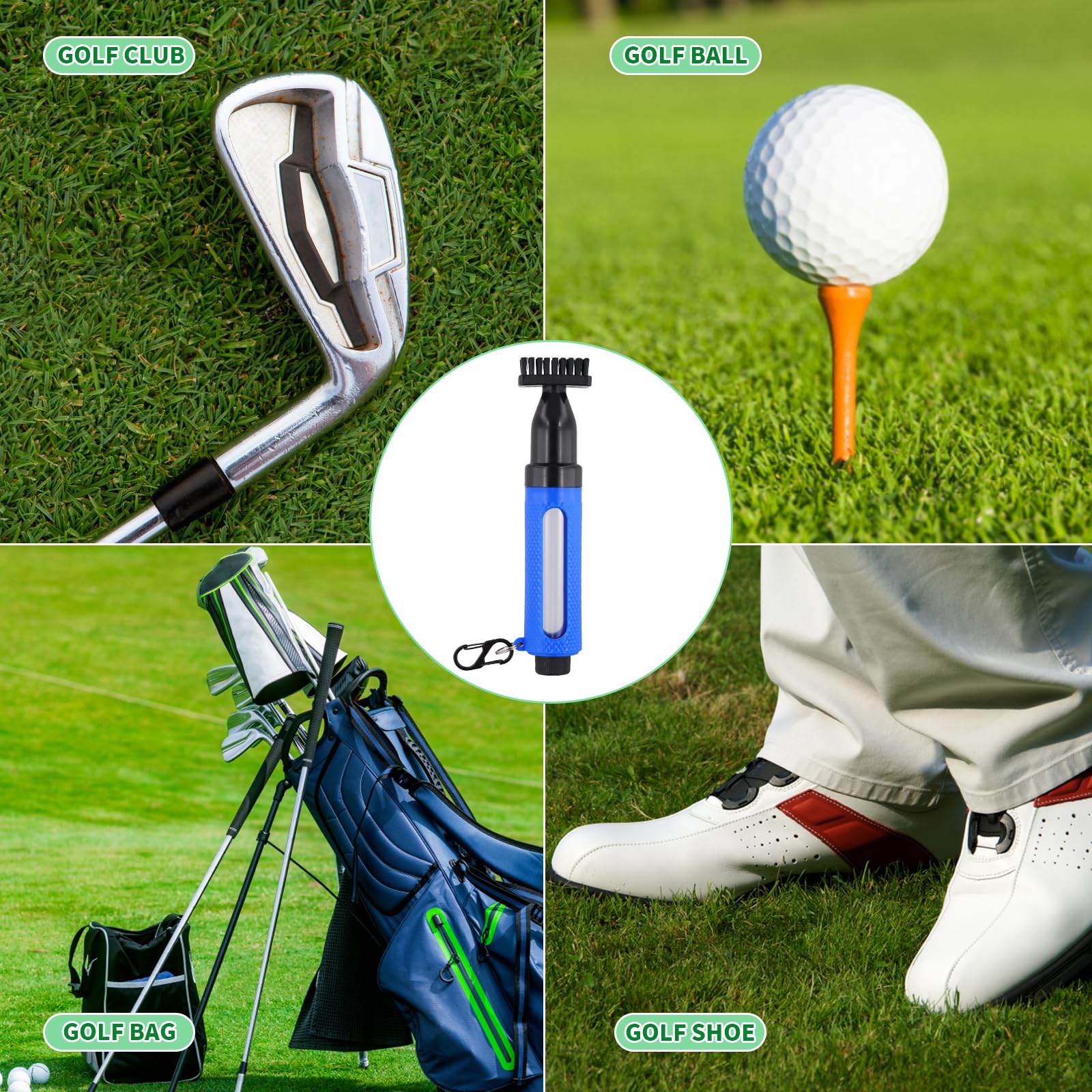 Szczotka do kija golfowego, szczotka do kija golfowego i środek do czyszczenia rowków, wielofunkcyjne szczotki do użytku domowego, przenośne szczotki na prezenty dla mężczyzn, kobiet