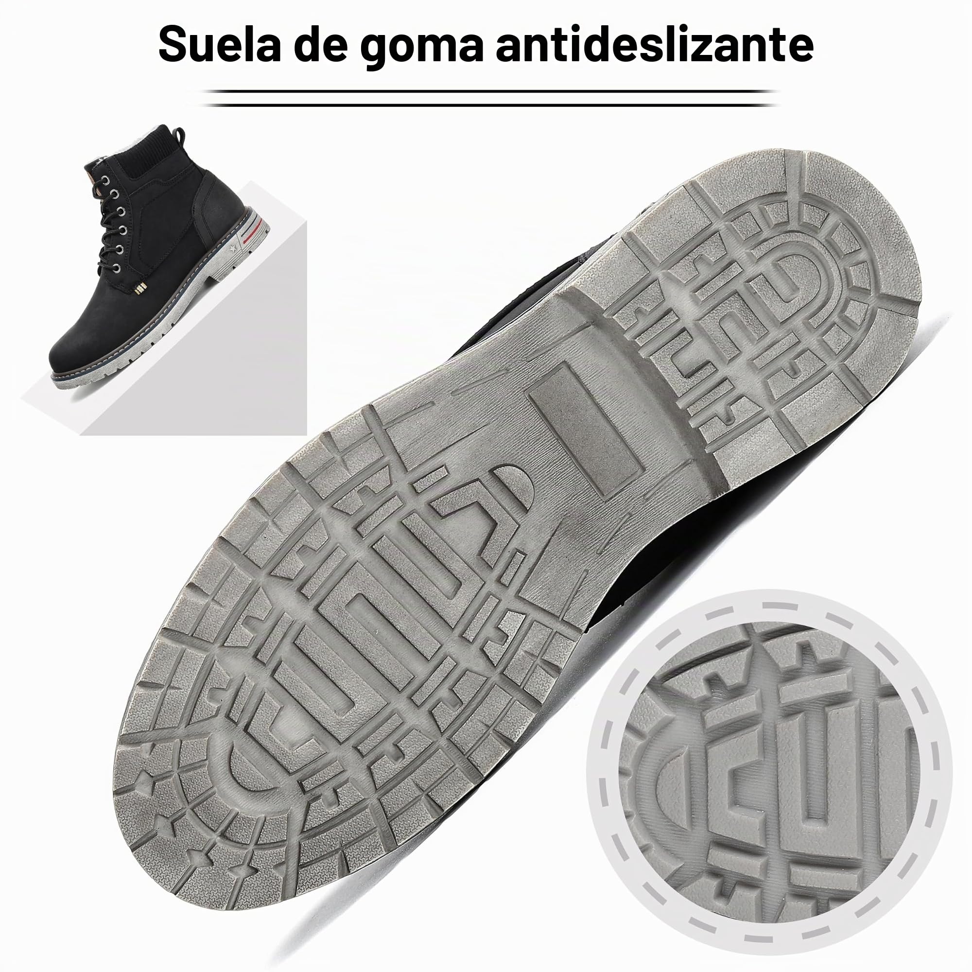 Mishansha Botas de Nieve Hombre Mujer Invierno Negro Gr.36