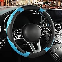 Vista 27 de Funda de cuero de microfibra en forma de D, transpirable, antideslizante, de 13.5 a 14 pulgadas, color negro