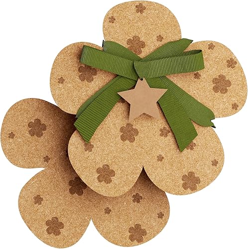 Qcold Juego de 2 salvamanteles de corcho, juego de salvamanteles de corcho grueso de alta densidad para platos calientes, tablero de corcho