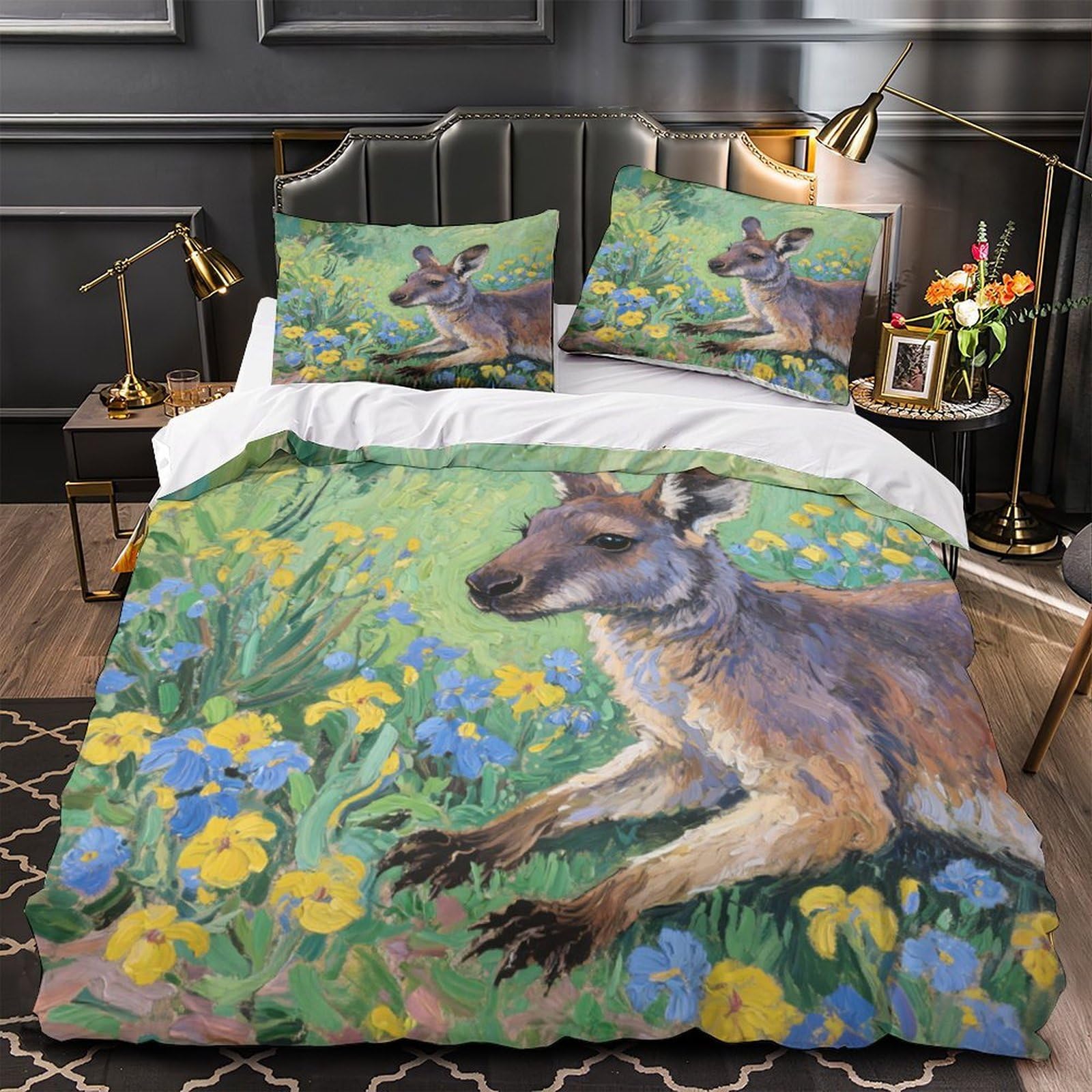 Housse de couette kangourou pour une chambre de garçon colorée et zen