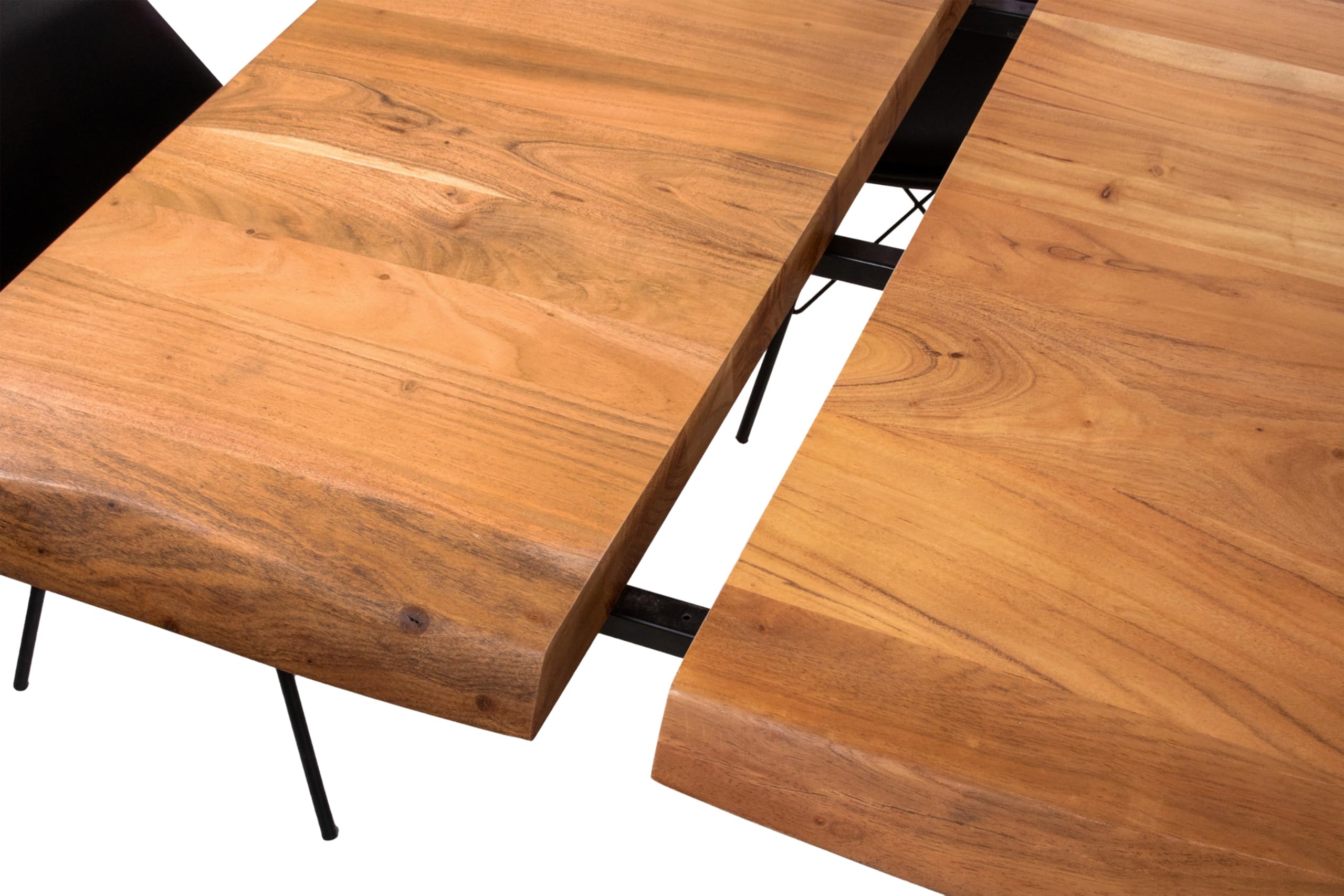 SAM Esstisch Cali 160(260) x90 Akazie Natur U-Gestell schwarz