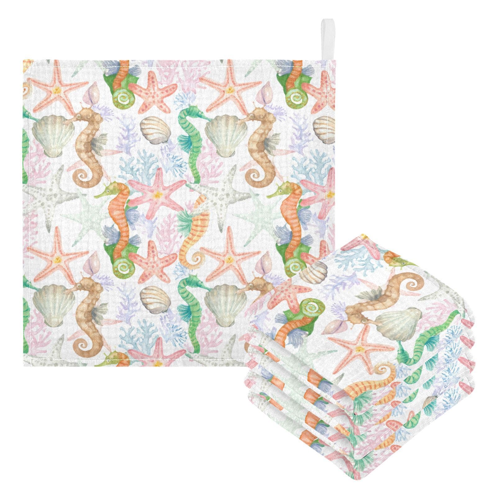 Nander 3Pack Baby Muslin Washcloths Cute Hippopotamus Soft Face Cloths for Newborn Absorbent Bath Wash Cloths Wipes Burp