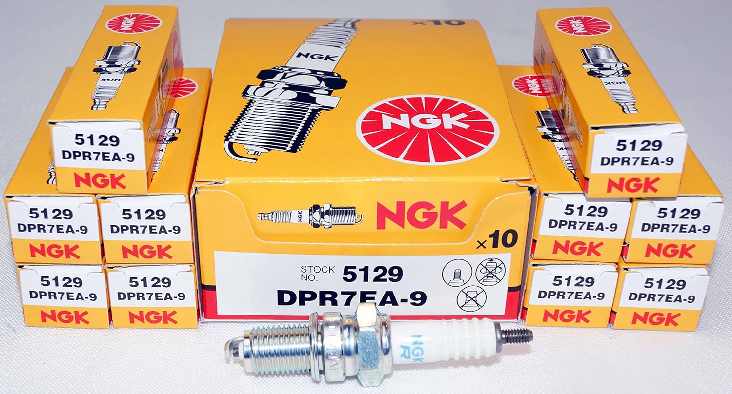 NGK Spark Plugs DPR7EA9 5129 Spark Plug 10/Pack Made by DPR6EB9