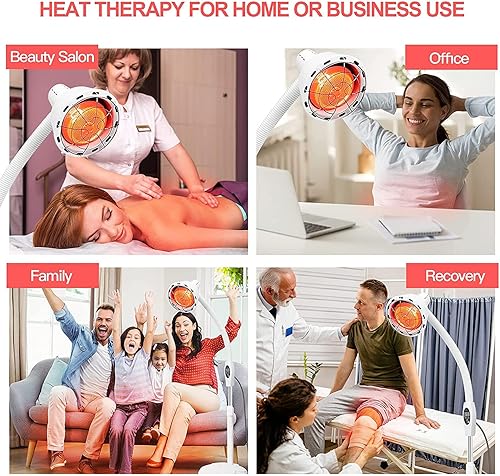 Miniatura 5 de Soporte de luz infrarroja lámpara de calor infrarrojo cercano de luz roja de 275 W con brazo flexible y control de extracción