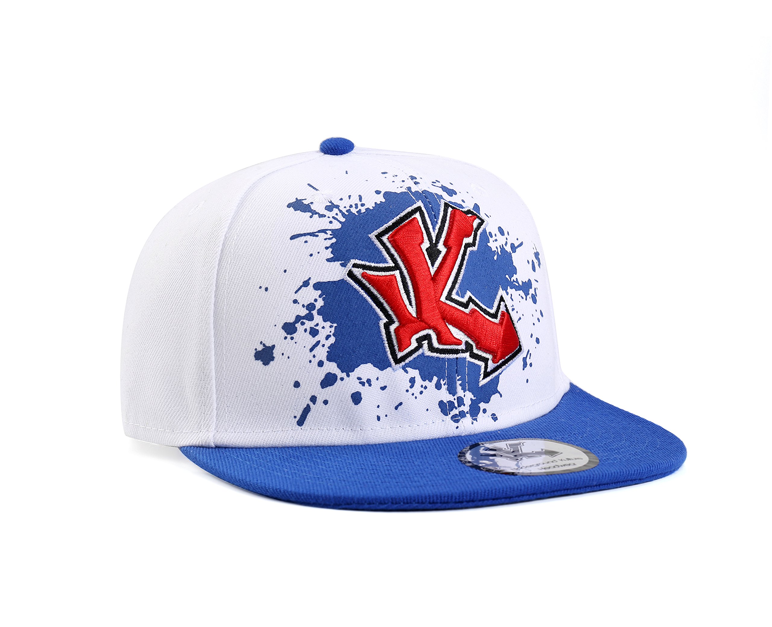 Underground Kulture Men's White And Blue Blue Splash Snapback Baseball Cap