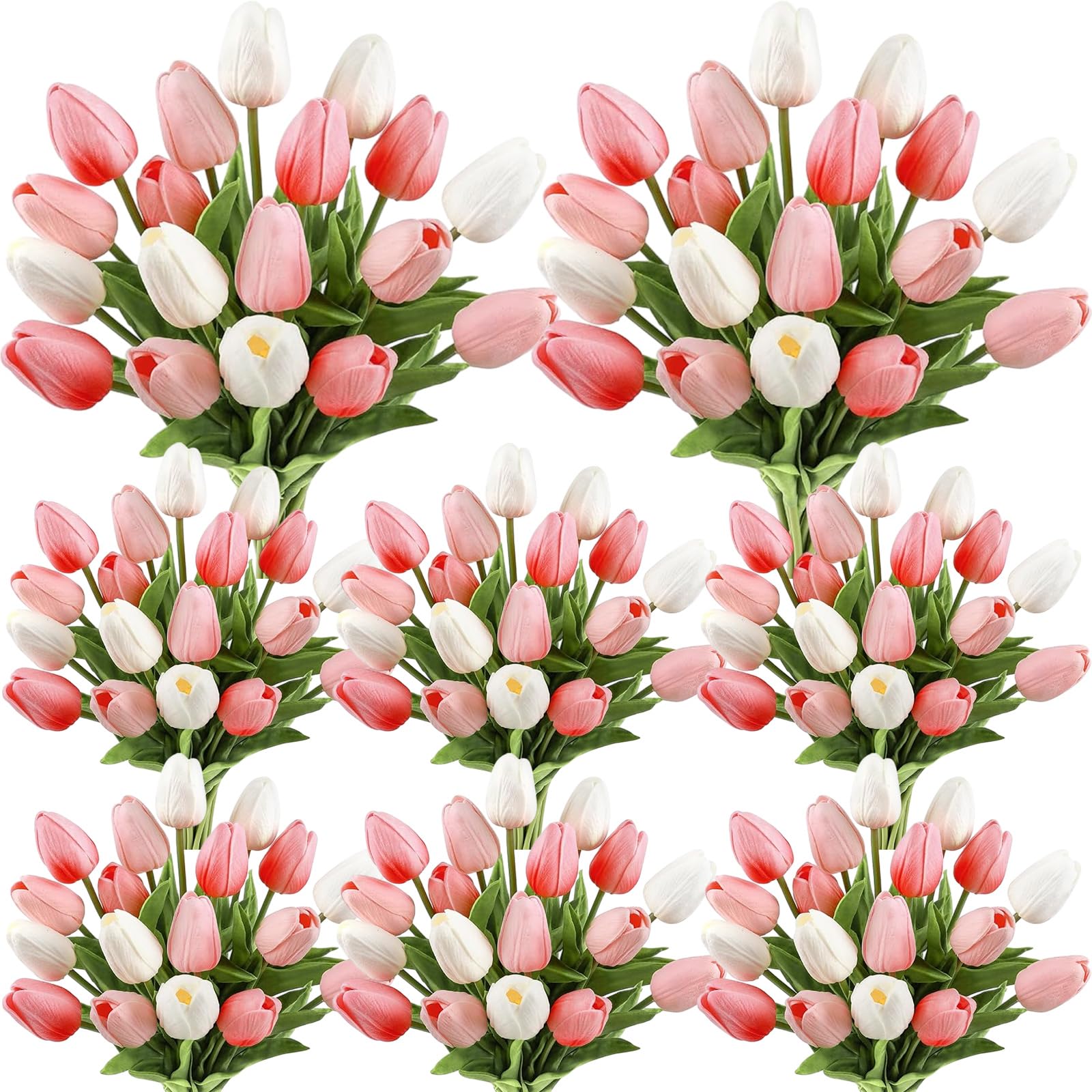Janinka 100 Pcs Artificial Tulip Flowers