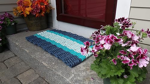 Miniatura 2 de Rockport 1830813 - Tapete de cuerda de langosta para exteriores, de grado náutico, resistente a la intemperie, tapete para puerta delantera, hecho