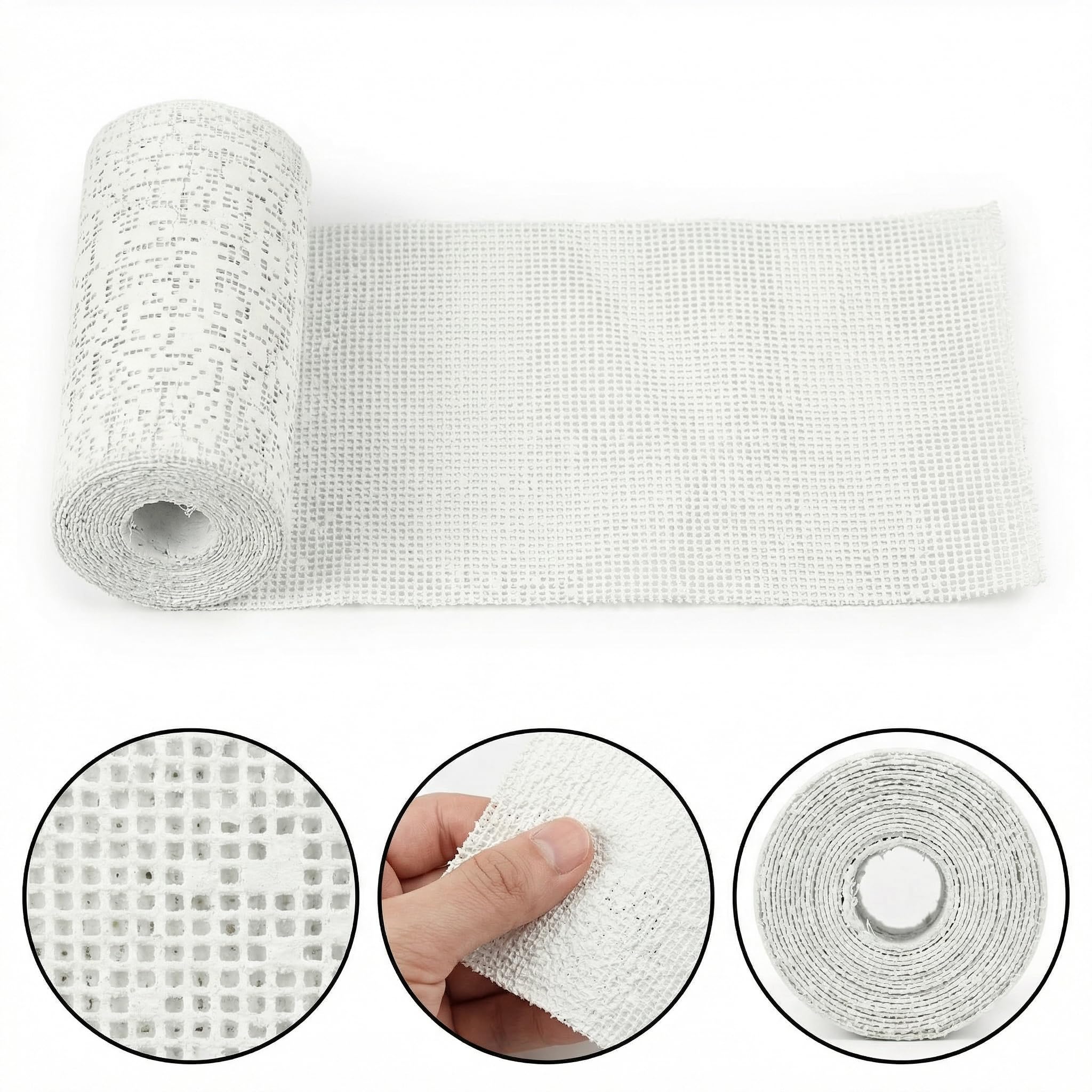 KMINA Bende Gessate (120 unità, 10 scatole da 12) 10 cm x 2,7 m, Gesso a Presa Rapida per Cliniche, Calchi e Fai Da Te