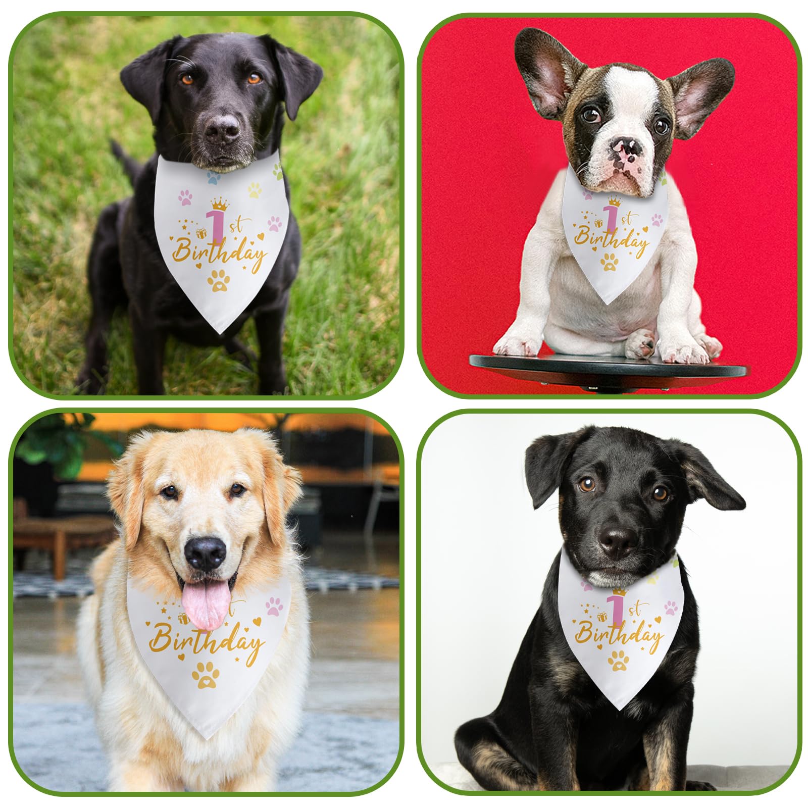 Happy Birthday Dog Bandana Girl Dog Birthday Dog Bandana Scarf