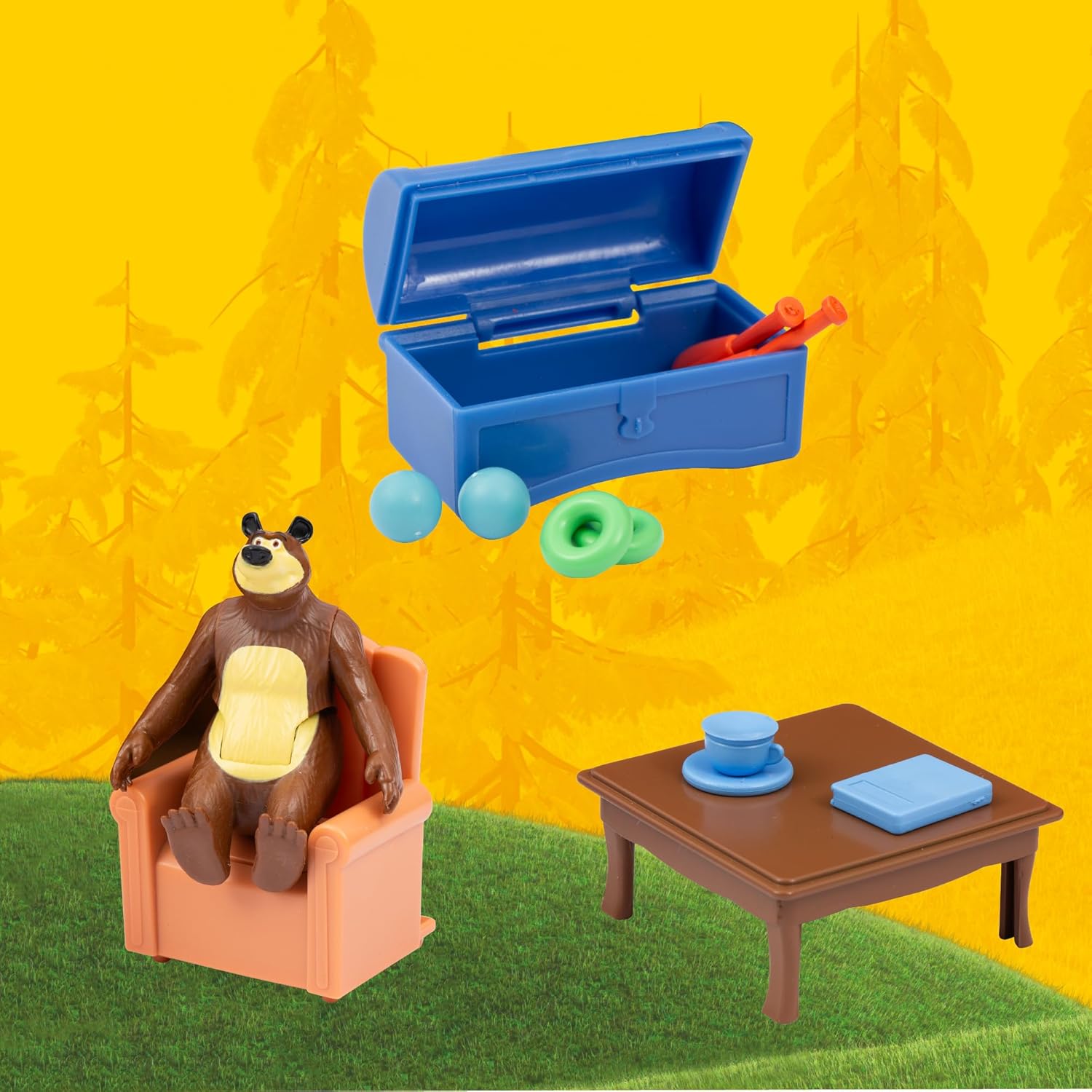 Masha & Michka, House of Michka, 2 Figurines Included, and 15 Accessories, for Children from 3 Years, MHA22