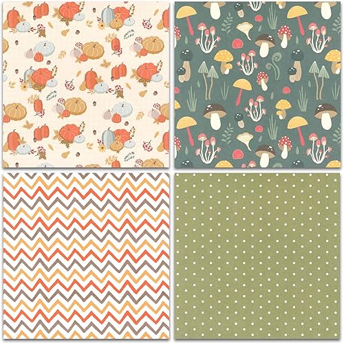 Miniatura 2 de Bloc de papel para álbum de recortes de 6 x 6, 24 hojas de papel de Acción de Gracias para álbumes de recortes de un solo lado, suministros para