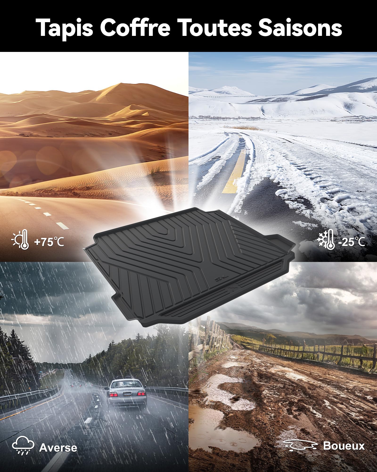 3W Tapis de Coffre pour BMW X5 G05 2019-2026