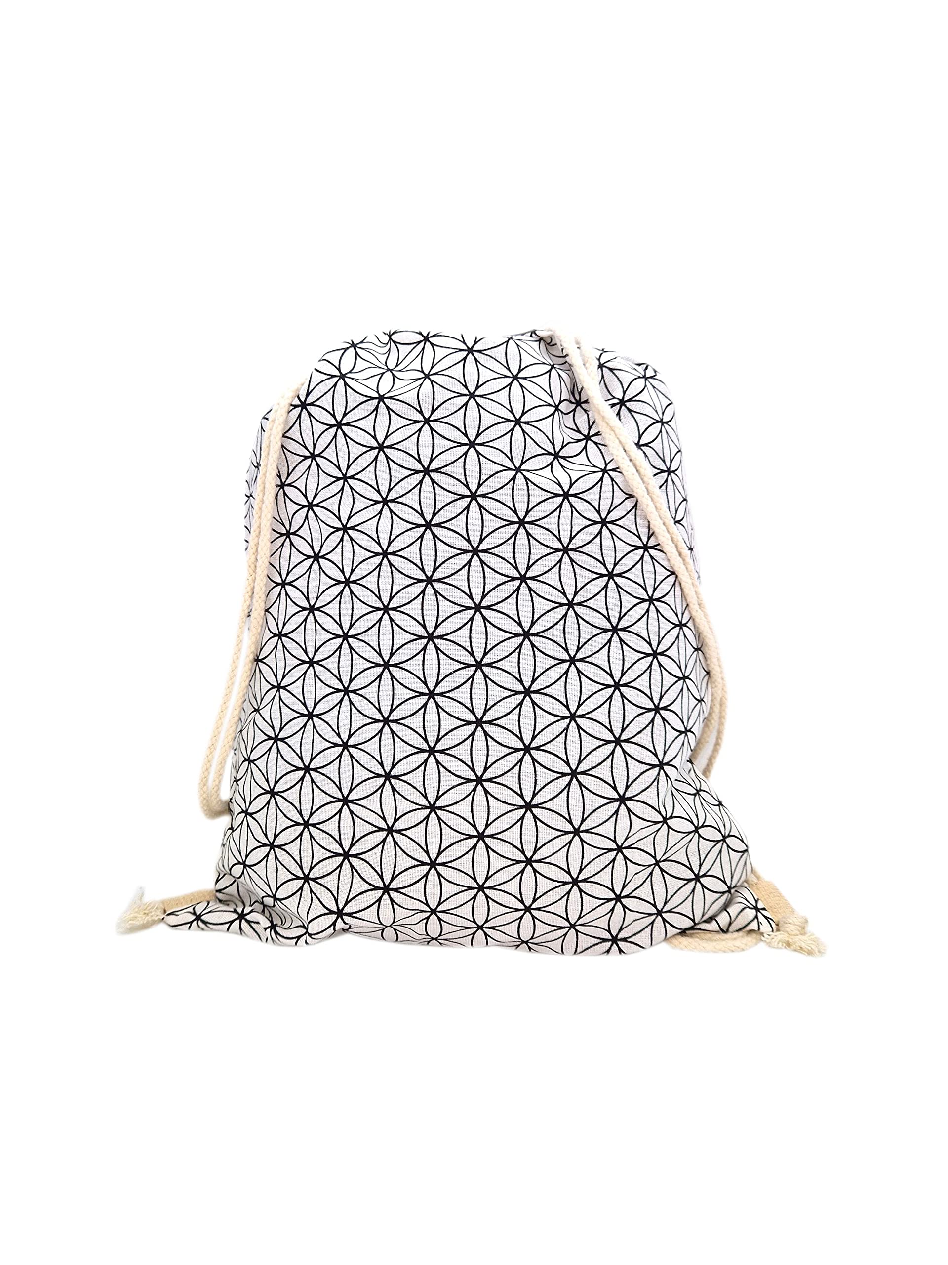 PANASIAM simple-bag, flower of life white
