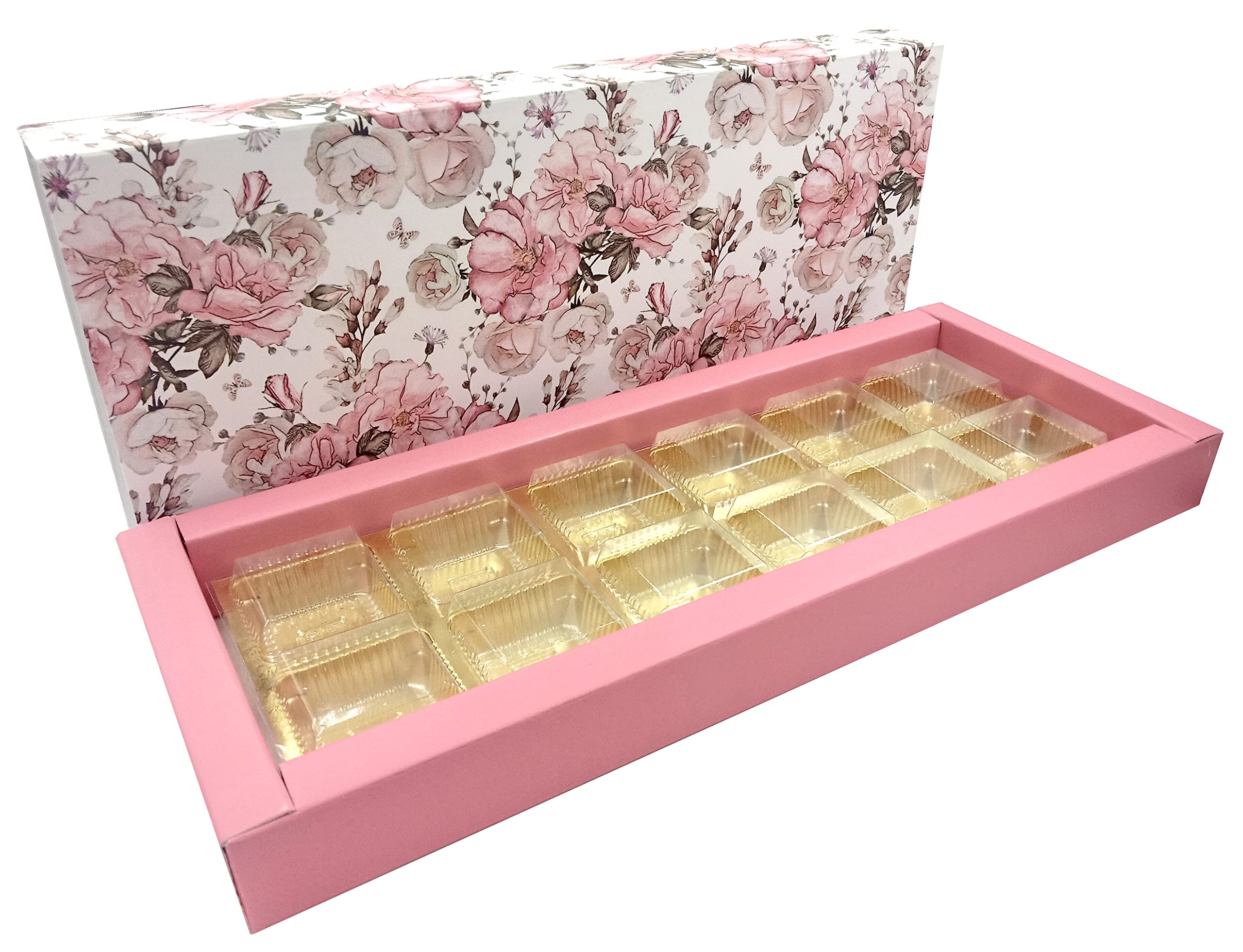 PARASs Set of 25 Flower 12 Cavity Box, Chocolate Cavity Box, Gift Box, Folding Paper Gift Box (Pack of 25) (Flower) (B09T765JFN) Amazon Price History, Amazon Price Tracker