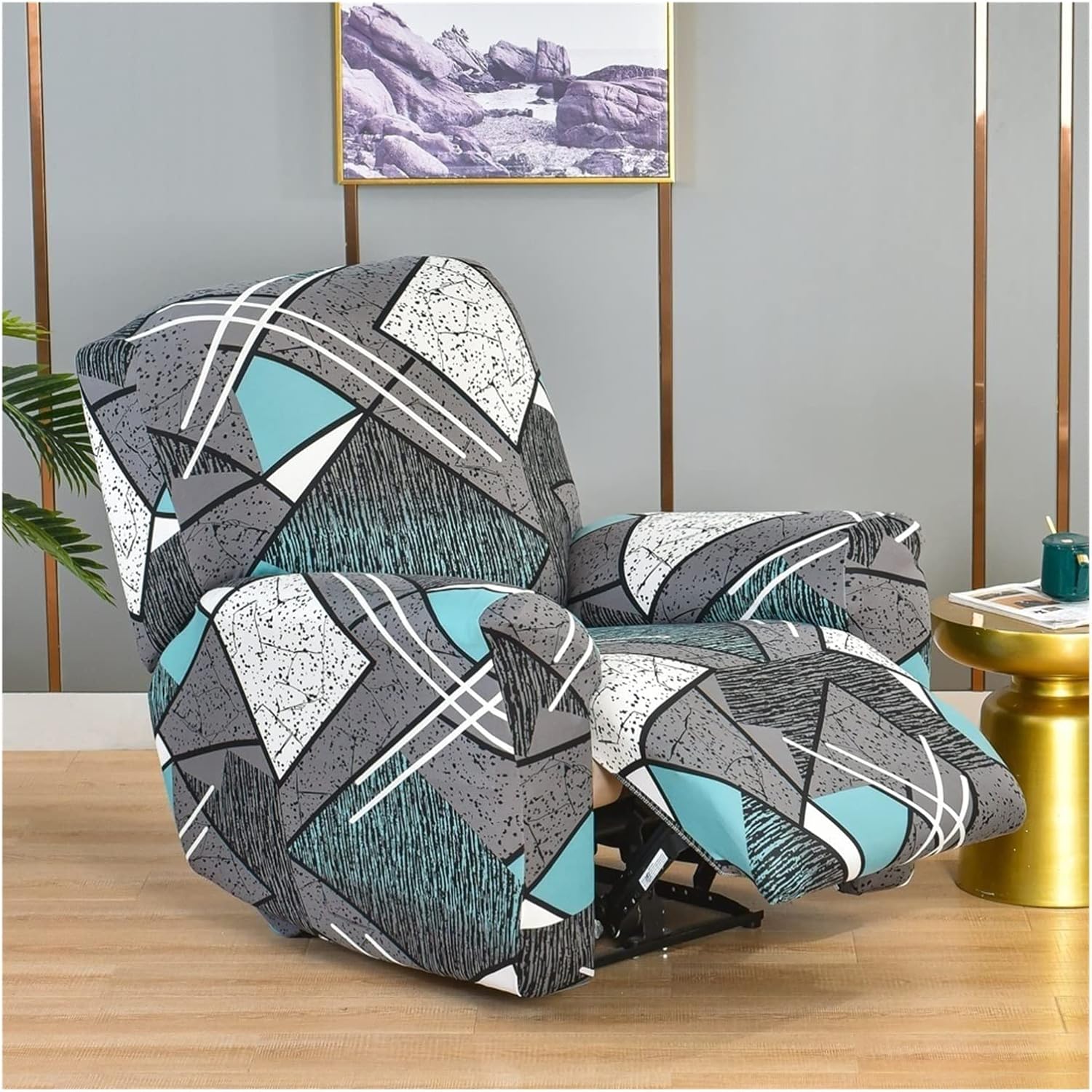 Lazy Boy Recliner Slipcover 4 Pieces Stretch Printed Chair