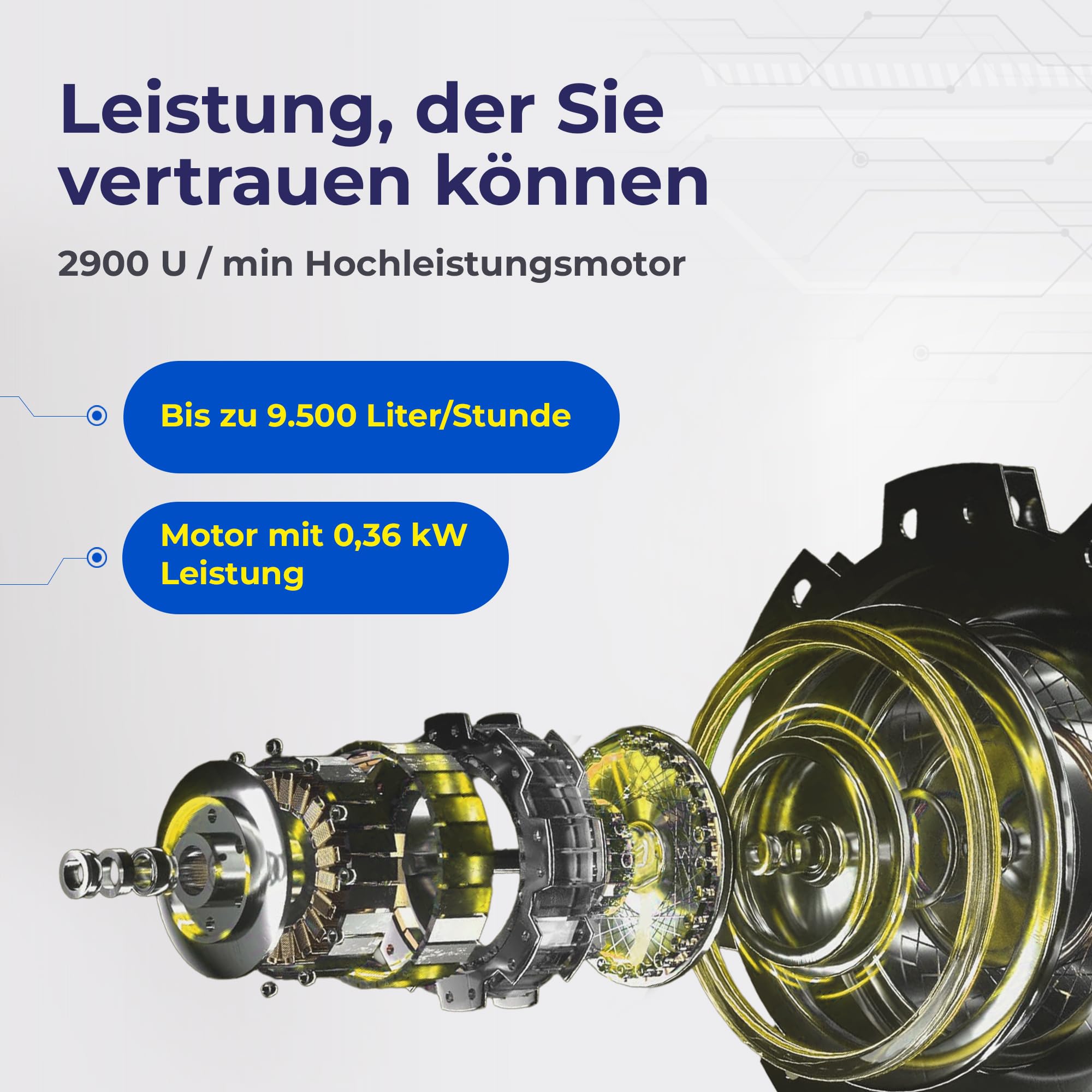 SULZER ABS Robusta 200 CW-TS Schmutzwasserpumpe bis 9.500 Liter/Stunde max. 6,1m Förderhöhe Flachabsaugung bis 3mm und 10m Kabel Art. 01135059
