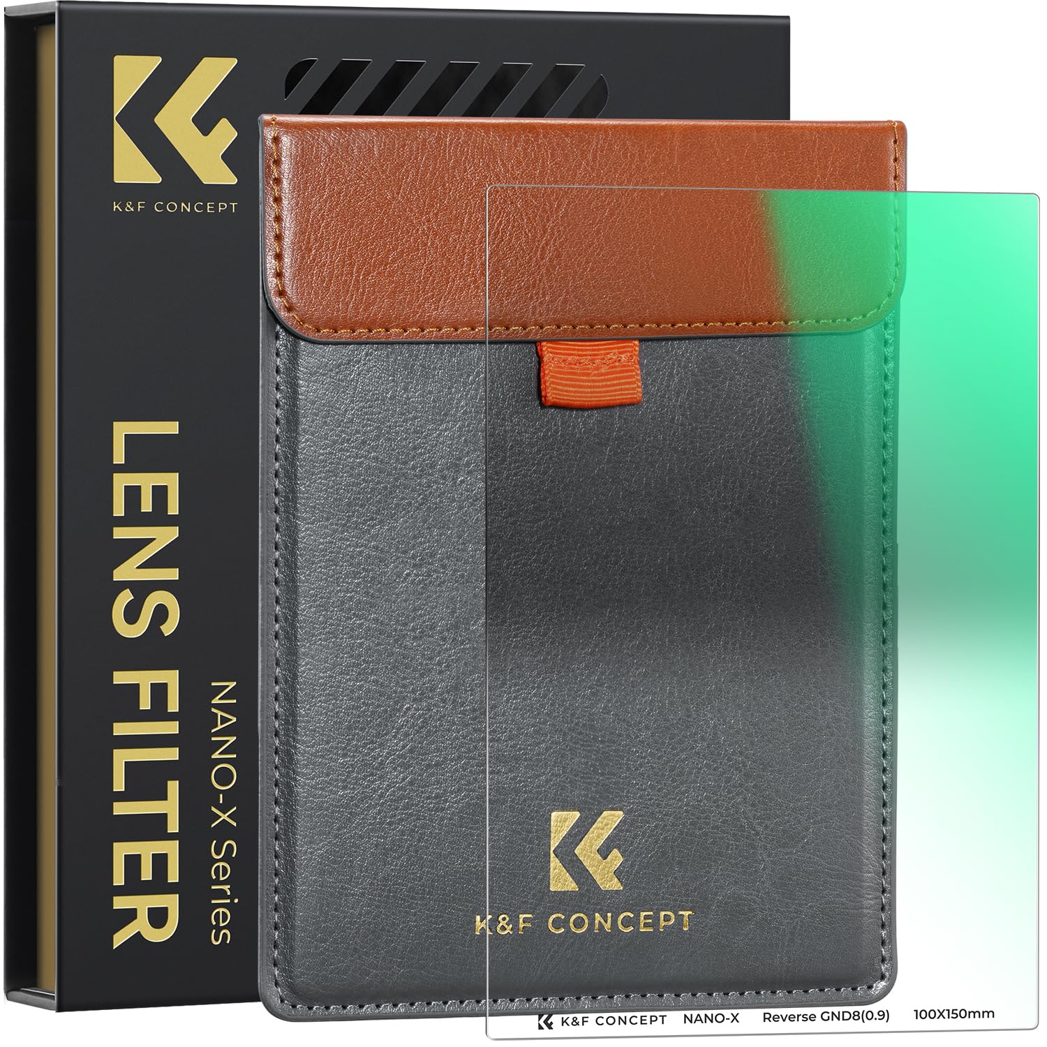 角形フィルター 100×150mm グラデ ハーフND0.9(ND8)5枚セット Amazon | K&F CONCEPT GND8ハーフNDフィルター 角型リバースタイプ