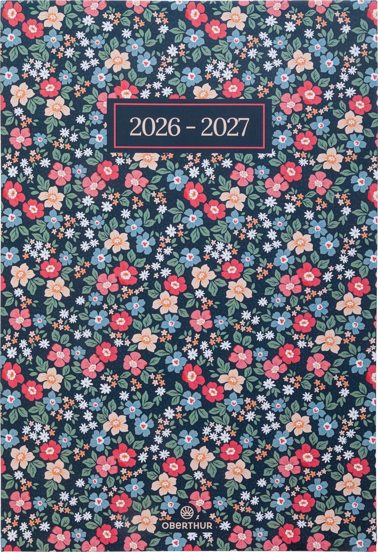 Oberthur Agenda Semainier Chelsea 17 x 24,5 cm Septembre 2026 Août 2027 Fleurs Champêtres