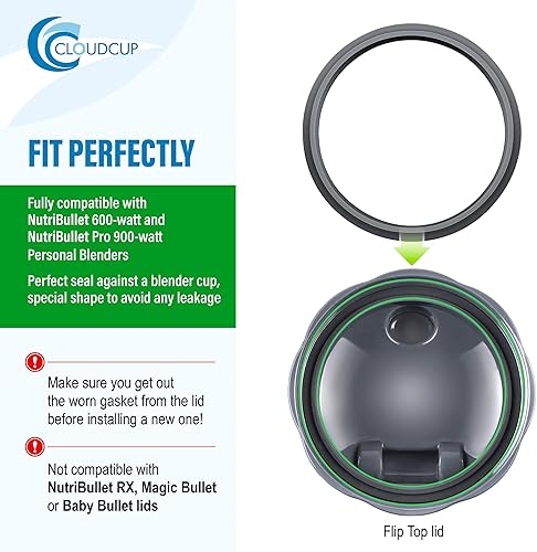 Miniatura 4 de Junta de repuesto de anillo de goma de anillo de sello Juntas de piezas de repuesto Nutribullet Accesorios Blender 900 Series 600W y 900W