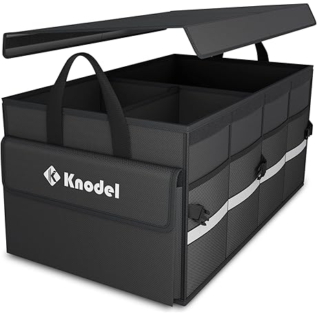 K KNODEL Car Trunk Organizer with Lid