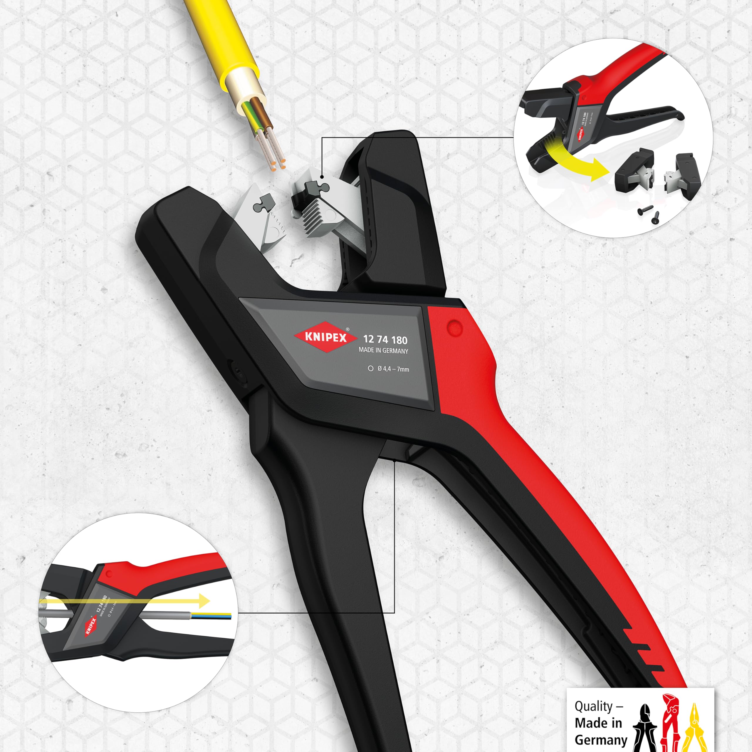 Knipex Szczypce automatyczne do usuwania izolacji 175 mm 12 74 180 SB