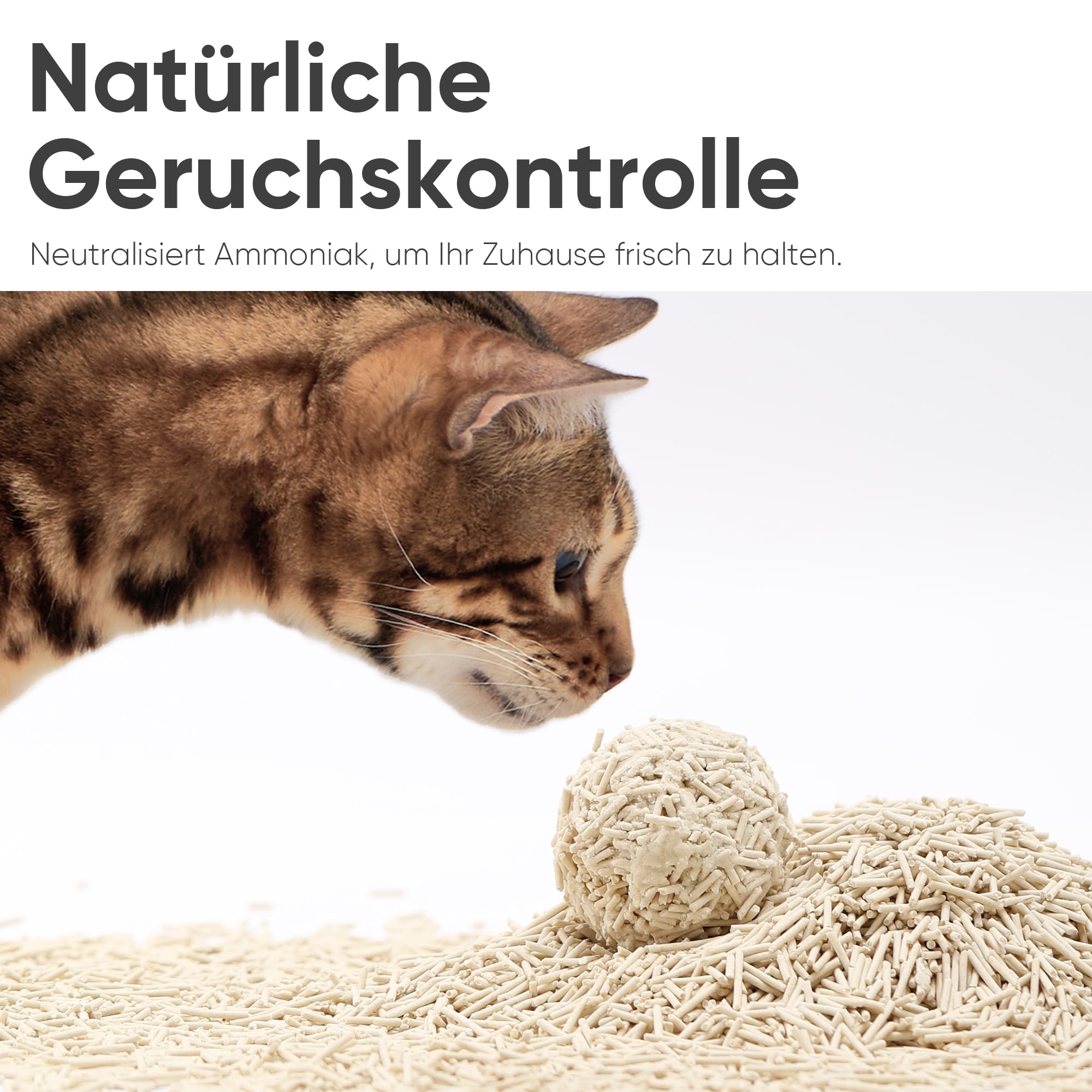FUKUMARU Tofu Katzenstreu 10.8kg, schnell klumpstreu für Katzen, Gemischtes Maispellets, Staubfrei und Leicht klumpend, Geruchskontrolle, spült in der Toilette, Geringe Rückstände