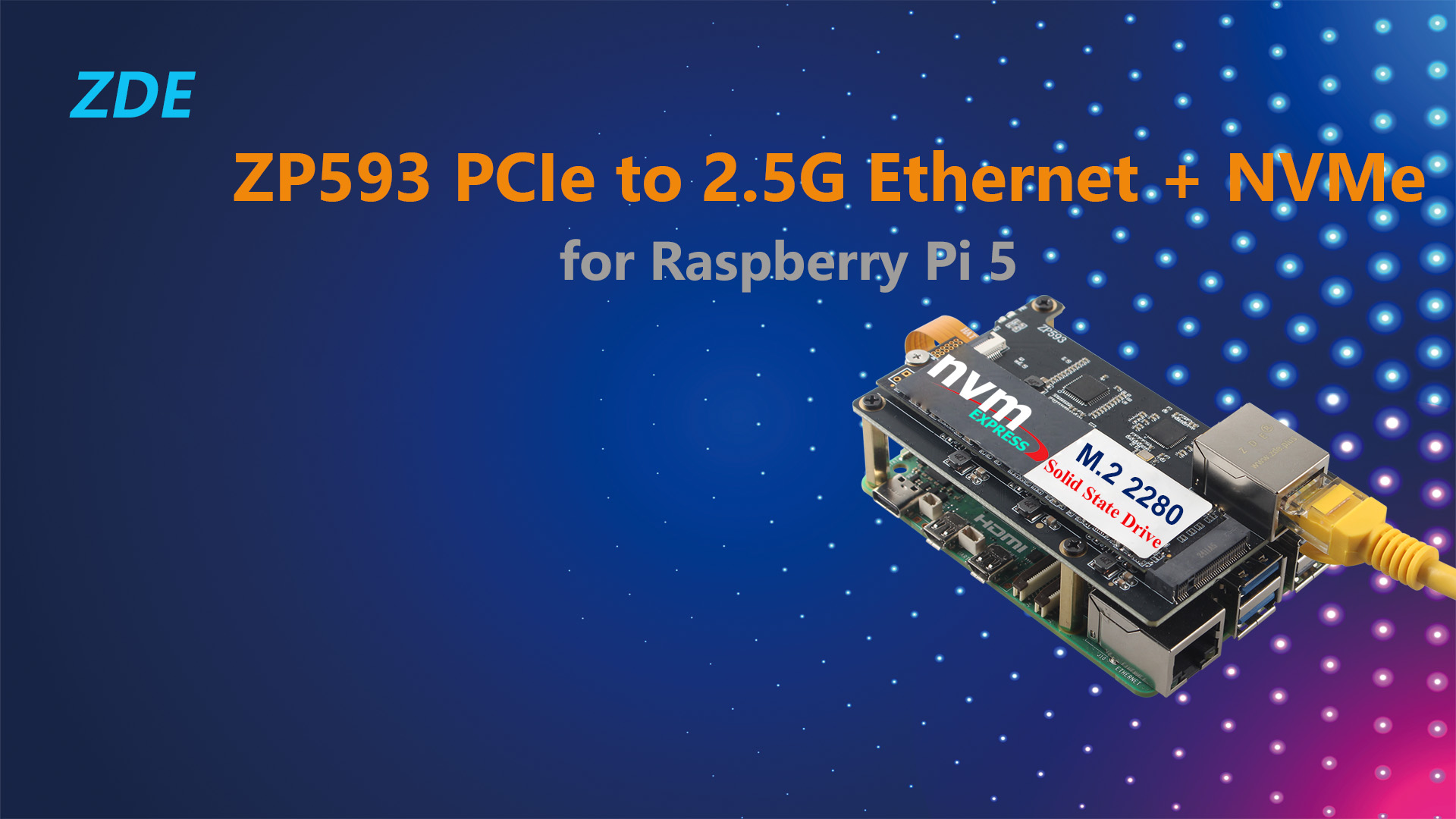 Amazon.com: ZDE ZP593 PCIe to 2.5G Ethernet Network Port PCIe to M