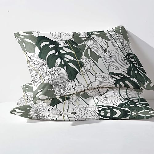 Miniatura 10 de Line Sheets - Juego de sábanas y fundas de almohada estampadas de 4 piezas, sábana bajera ajustable de microfibra suave con bolsillo profundo,