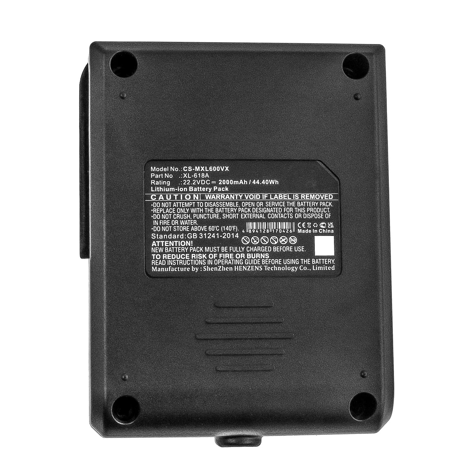 2200 mAh, 22 V, Ersatzakku, kompatibel mit MOOSOO XL-618A/2.2, kabelloser Handstaubsauger, 1 Stück