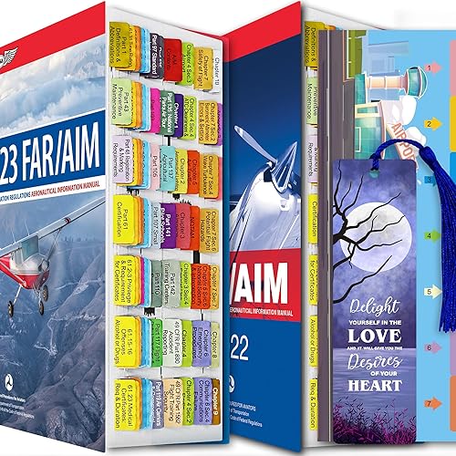 Pestañas FARAIM 20222021 para piloto privado pestañas codificadas por colores y laminadas resistentes al desgarro con marcador y plantilla de