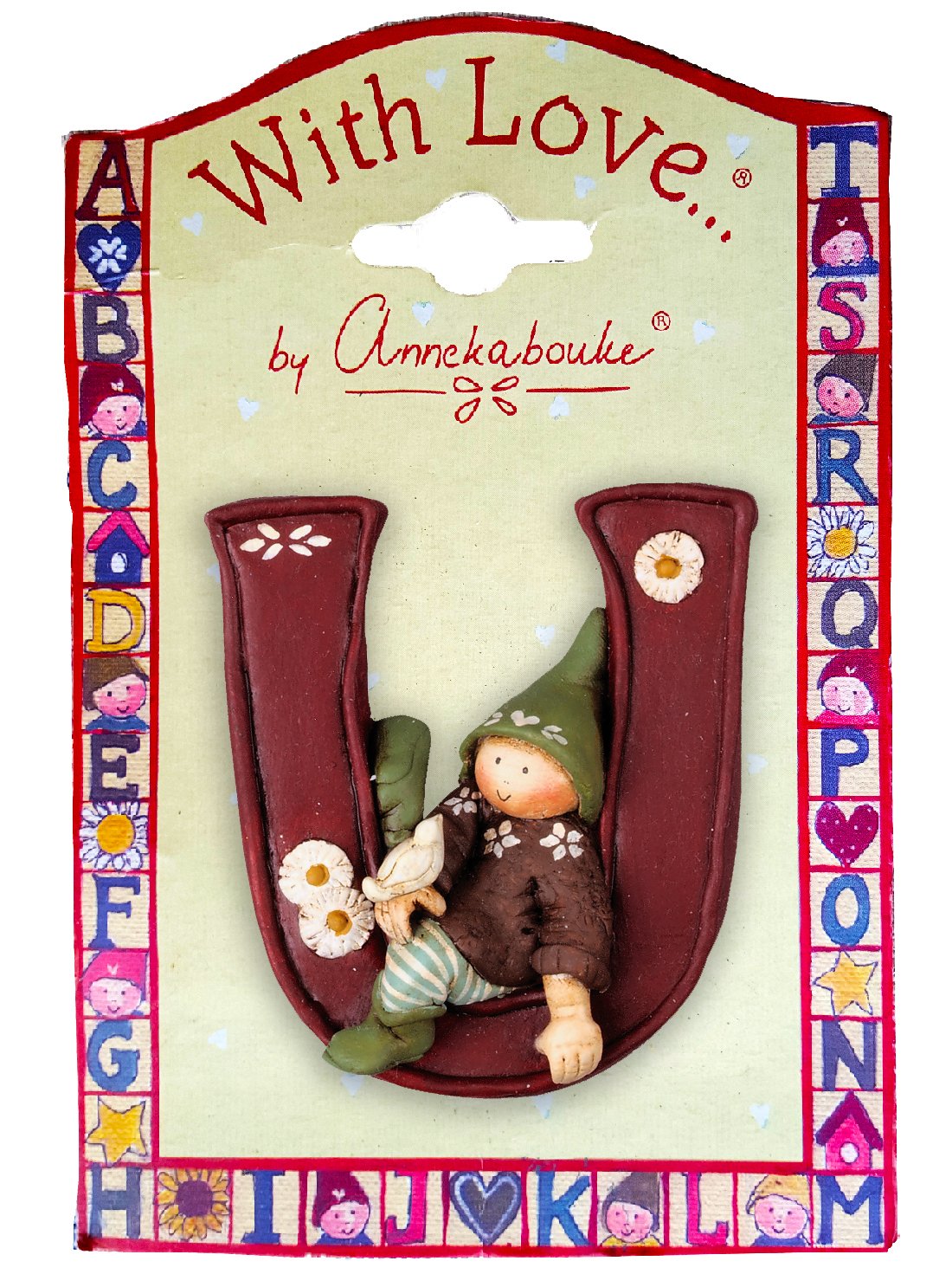 Gnomys Diaries Fortune Fairy Letter Figurine U, Stone Paste, Multi