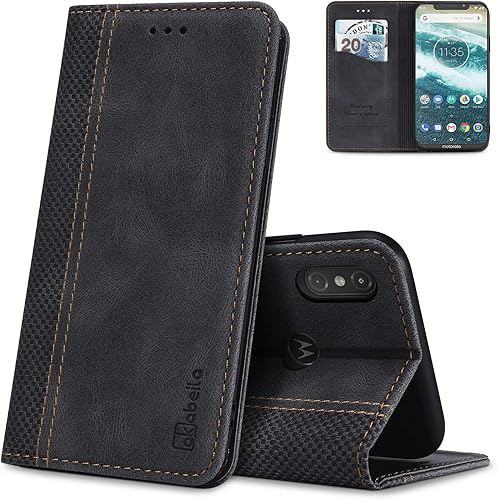 Miniatura 8 de AKABEILA Funda para Motorola Moto G9G9 PlayE7 Plus Funda de piel sintética con tapa para tarjetero, cierre magnético, función atril, a prueba de