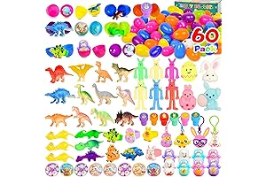 60Pcs Prefilled Easter Eggs with Toys Inside for Kids