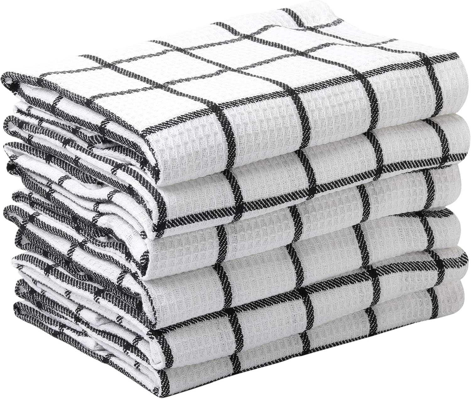 Kitchen Towels, 100 Cotton, Set of 6 Dish Towels of Size