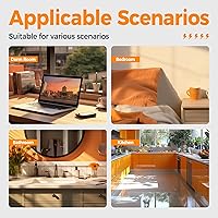 Vista 6 de TESSAN - Extensor de salida con protector de sobretensiones, adaptador de enchufe múltiple con divisor de 4 salidas y 3 USB (1 USB C), expansor