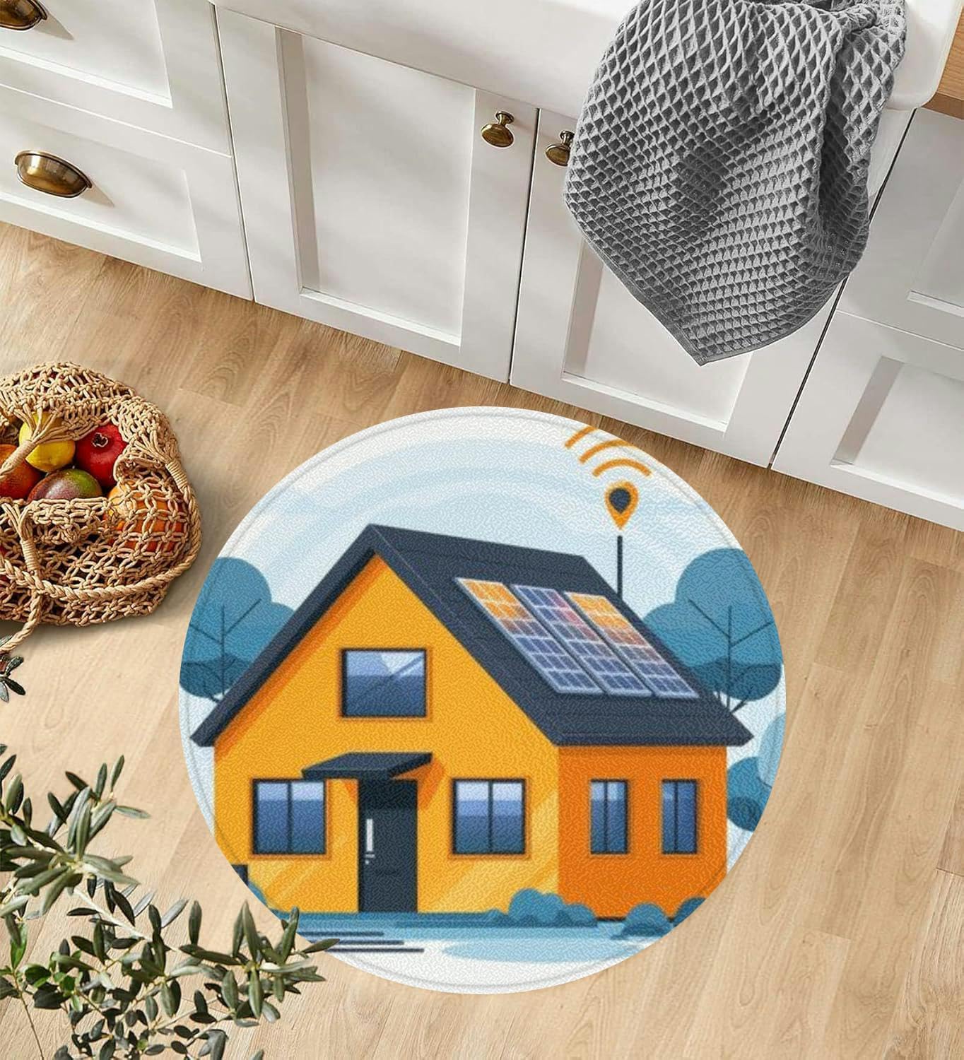 Small Round Rugs 3 Feet Circle Area Washable Bathroom