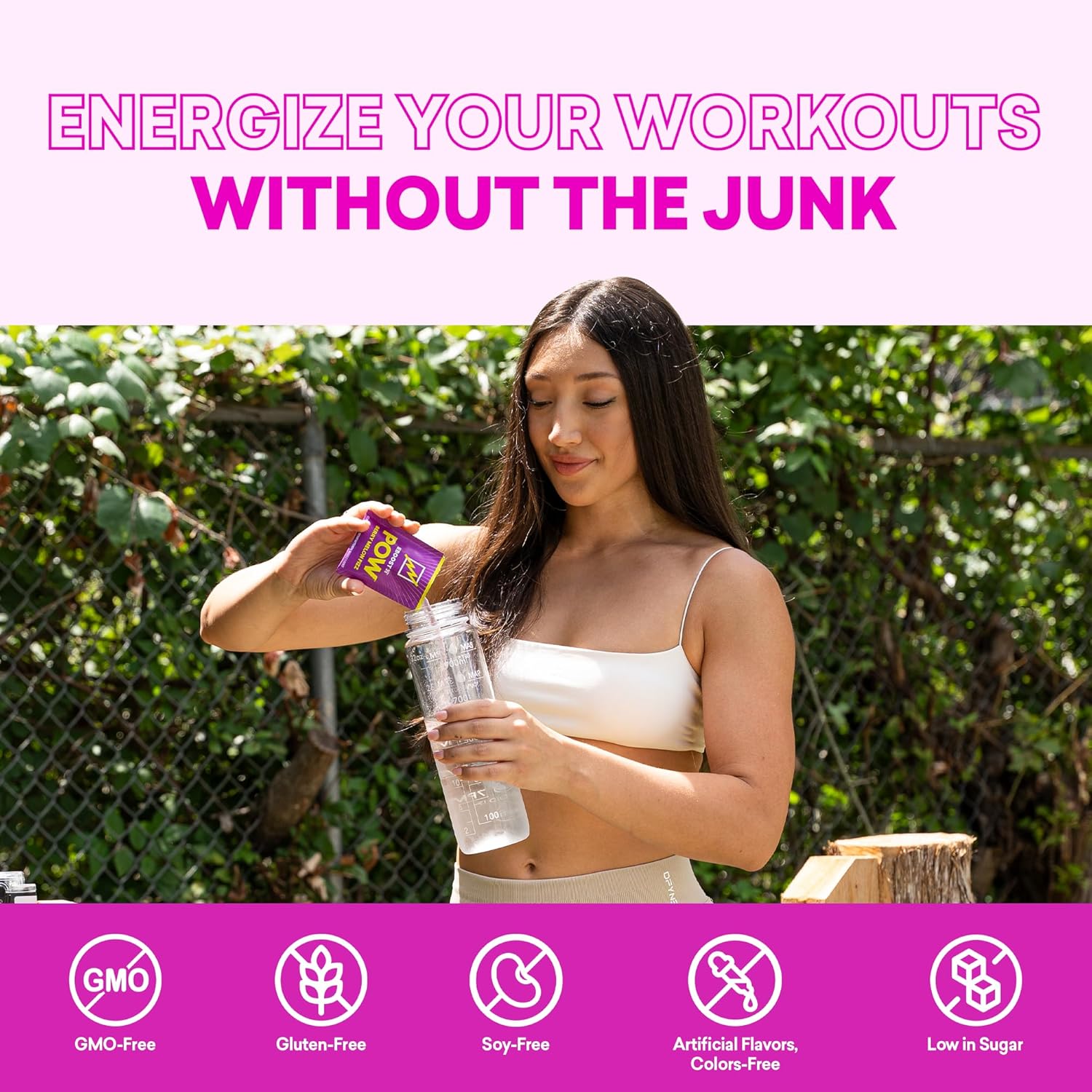 EBOOST POW Natural Pre Workout Powder - 20 Servings - Berry Melon Fizz - Pre Workout Supplement for Performance, Joint Mobility Support, Energy, Focus - Men & Women - Non-GMO, Gluten-Free, No Creatine - Image 4